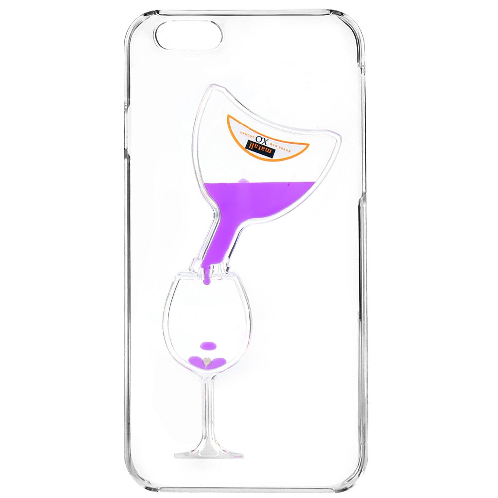 3D Liquid Flow Hourglass Translucent Anti-slip Back Cover Case for iPhone 6 / 6S