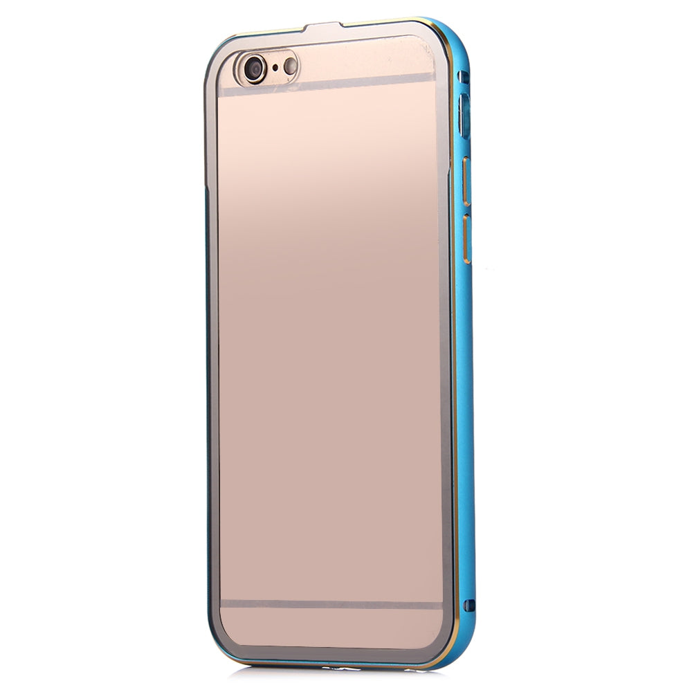 2 in 1 Ultrathin Detachable Metal Bumper Transparent Back Case Cover for iPhone 6 Plus 6s Plus
