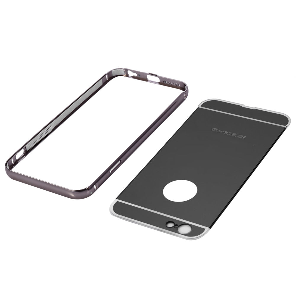 2 in 1 Metal Ultrathin Detachable Bumper Mirror Hard Back Case Cover for iPhone 6 6s