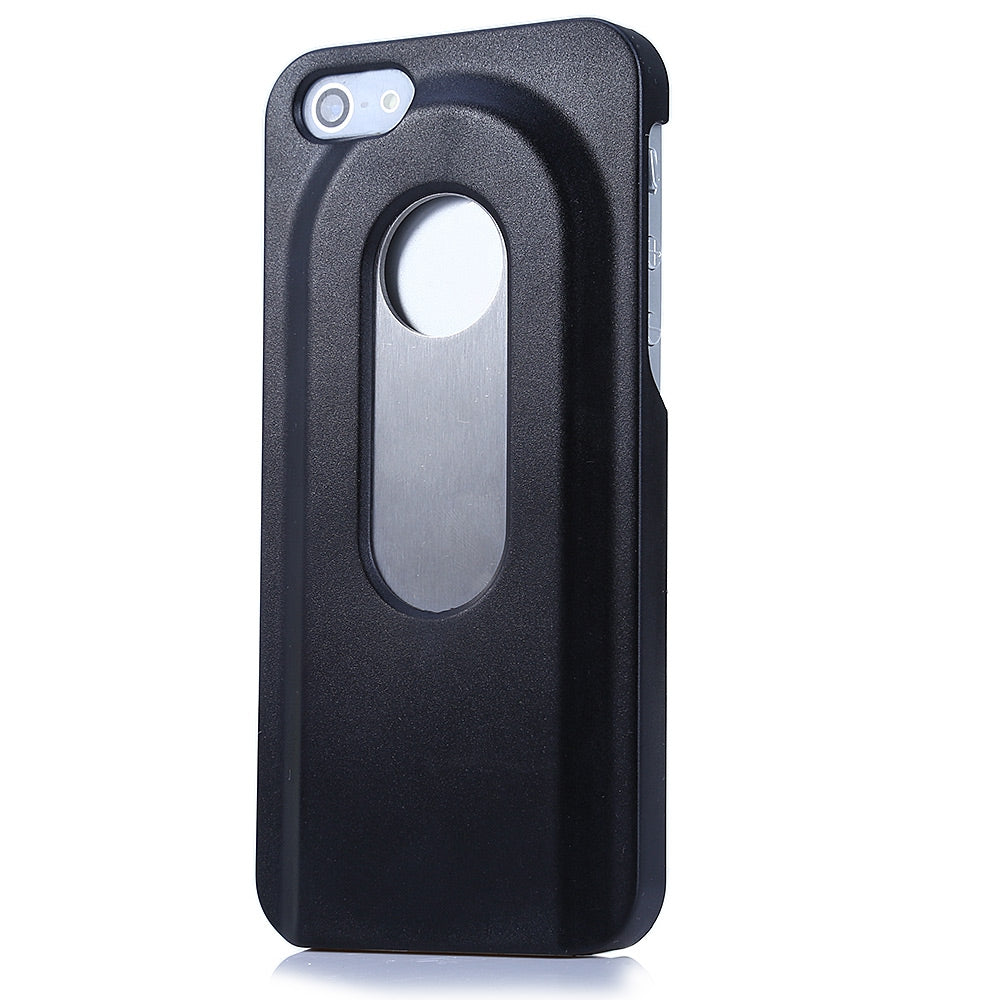 2 in 1 Stainless Steel Slide Beer Bottle Opener Hard Back Case Cover for iPhone 5 / 5s / SE
