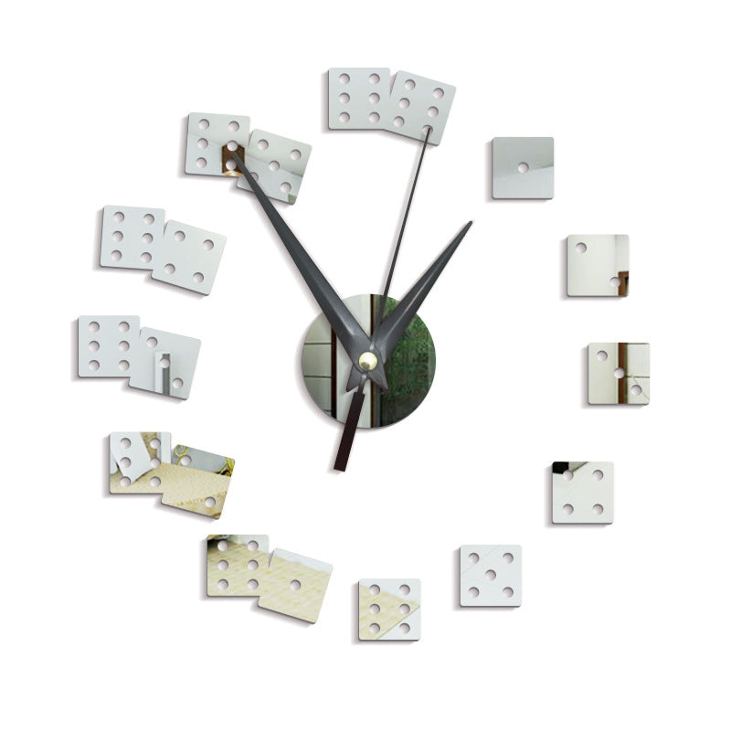 DIY Dice Acrylic Mirror Wall Stickers Wall Clock Stickers