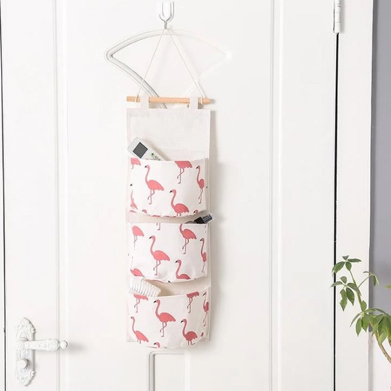 Cartoon Cotton Multilayer Hanging Storage Bag Home Furnishing Storage Bag