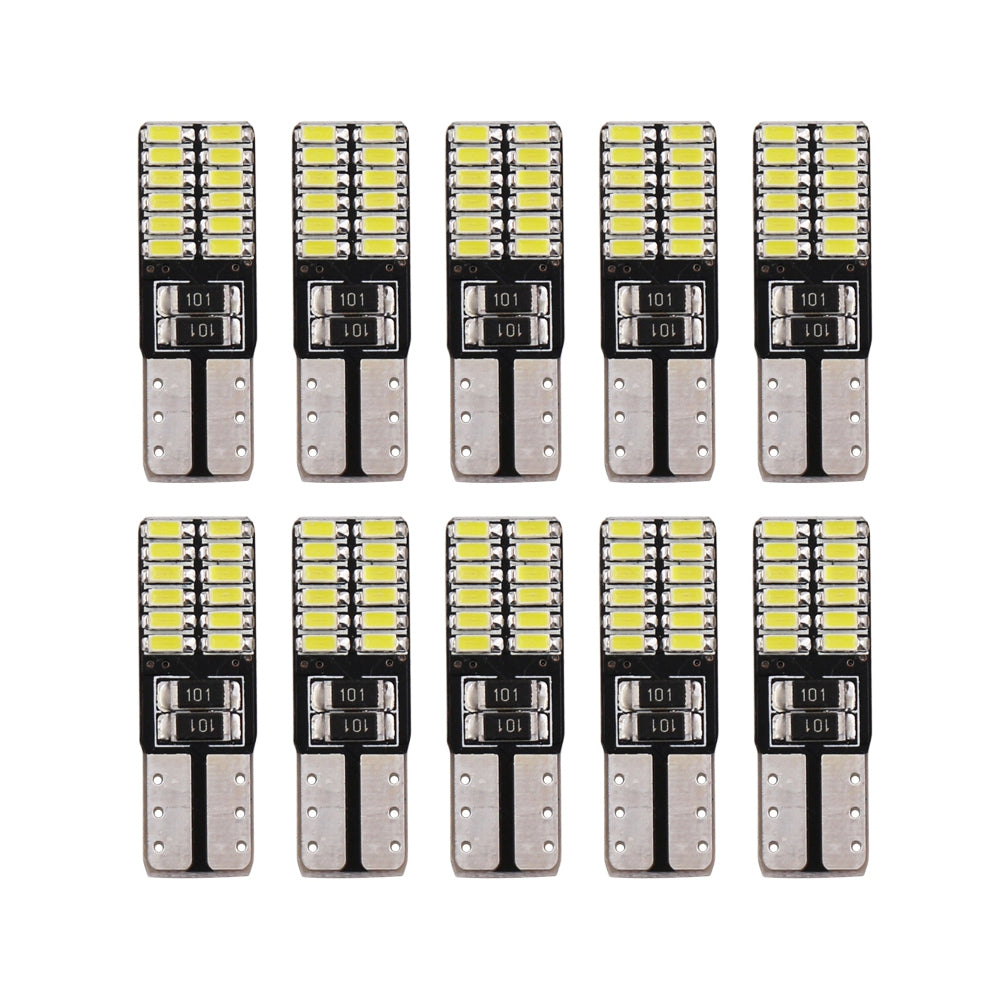 10PCS 4.8W 400LM CAN-bus Error Free T10 W5W LED Bulb White Color