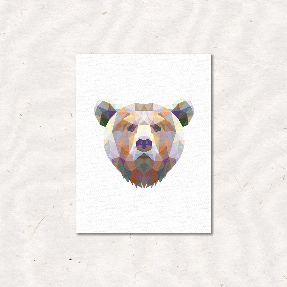 Bear Painting Printing Canvas Wall Decor for Home Decoration