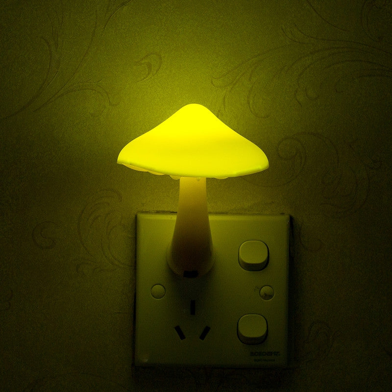 Creative Small Mushroom Energy-saving Light-control LED Night Light