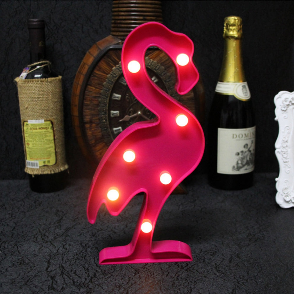 BRELONG 3D Warm White Decoration Night Light for Kids Room Christmas Wedding Flamingo 3V