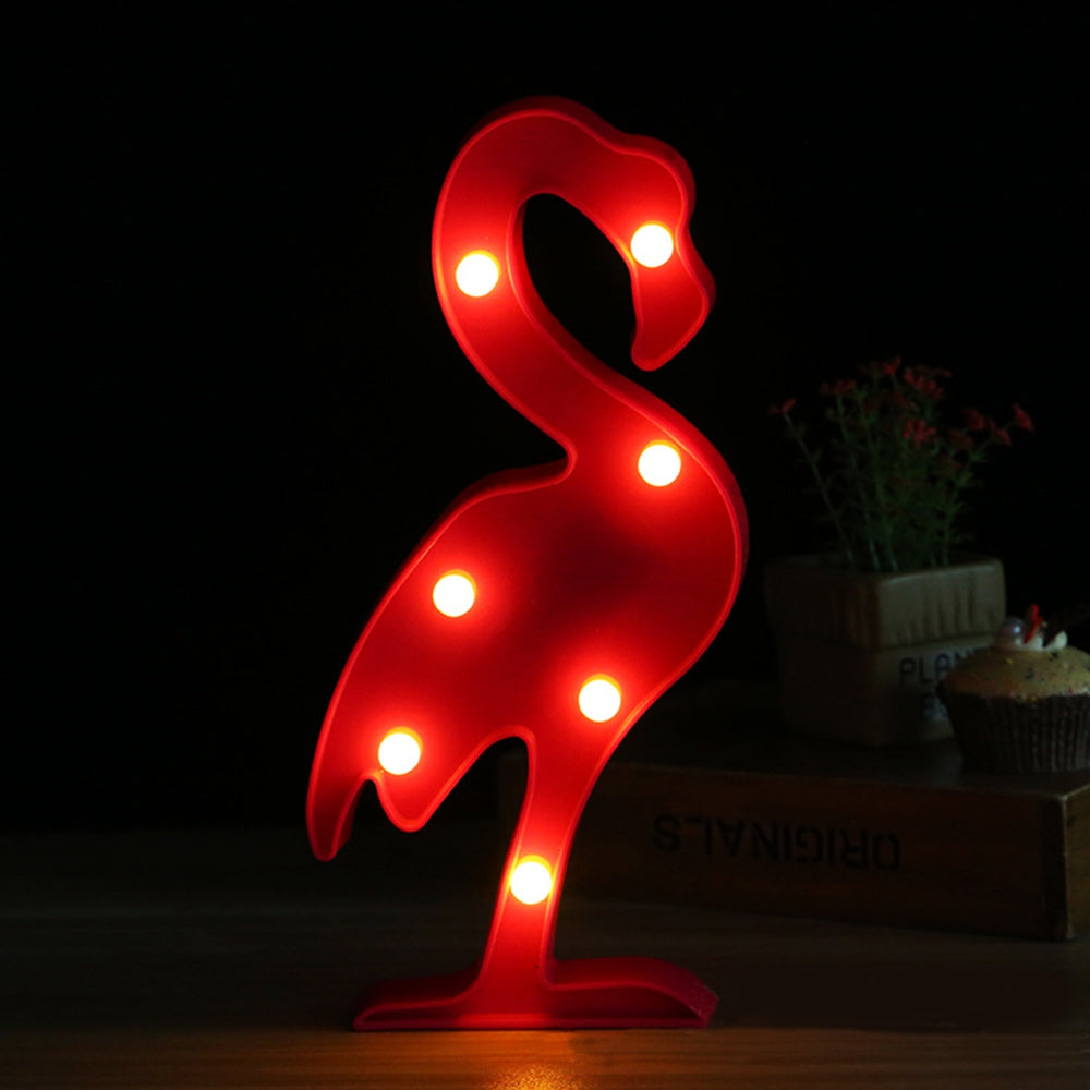 BRELONG 3D Warm White Decoration Night Light for Kids Room Christmas Wedding Flamingo 3V