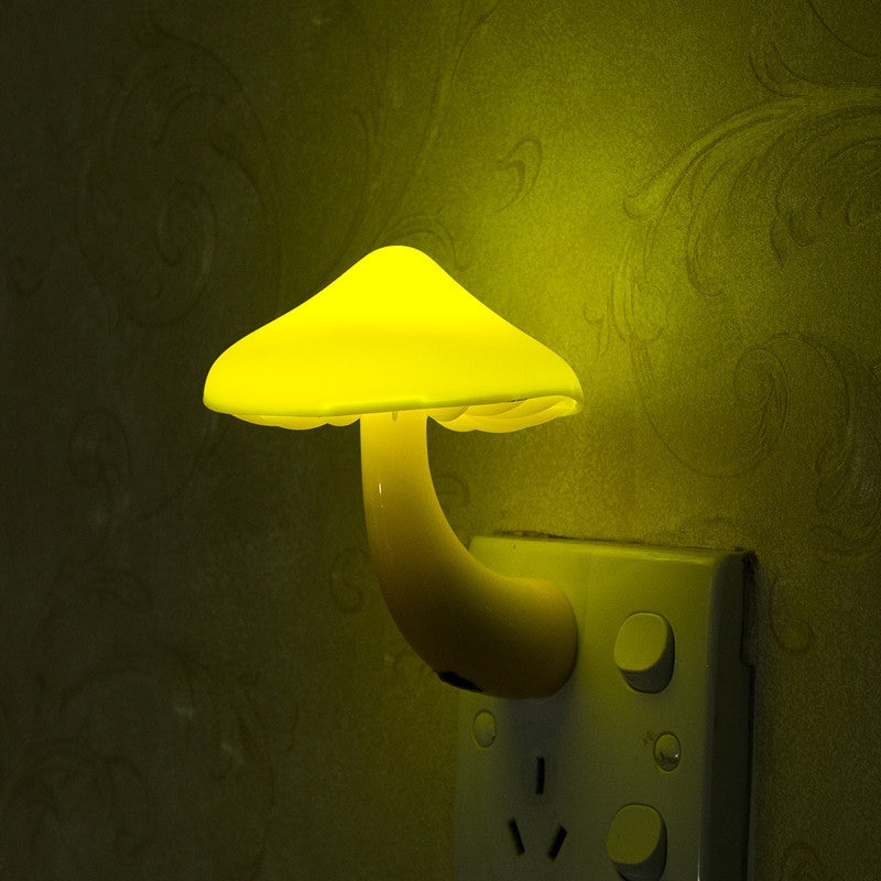 Creative Small Mushroom Energy-saving Light-control LED Night Light
