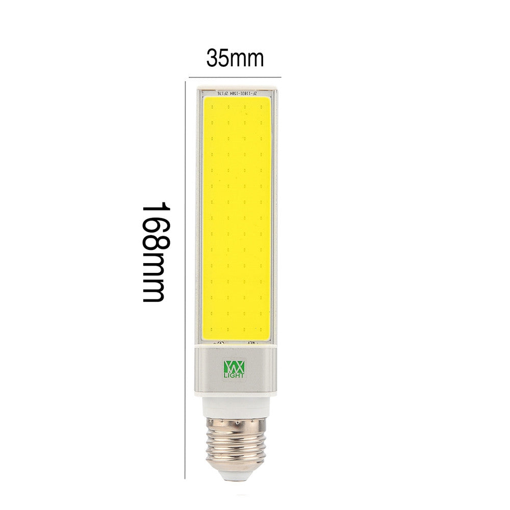 1PCS WXLight E27 12W COB LED Horizontal Plug Light AC 85 - 265V