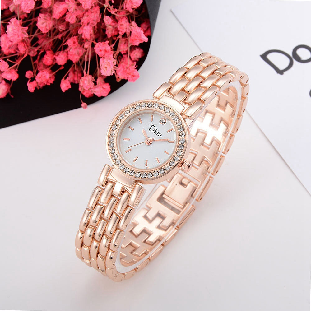 Disu Fashion Ladies Dress Quartz Alloy Bracelet Wrist Watch Accessories