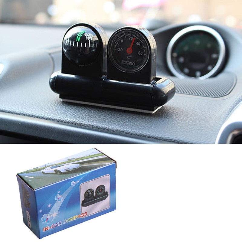 2-In-1 Multi-Function Portable Automatic Car Compass with Thermometer