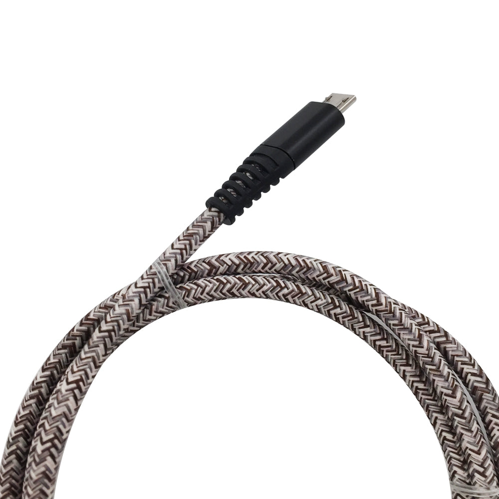 1METER Nylon Micro USB Cable Output 2.4A Fast Charge Wire