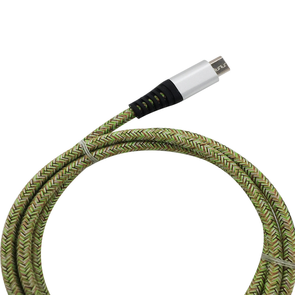 1METER Nylon Micro USB Cable Output 2.4A Fast Charge Wire