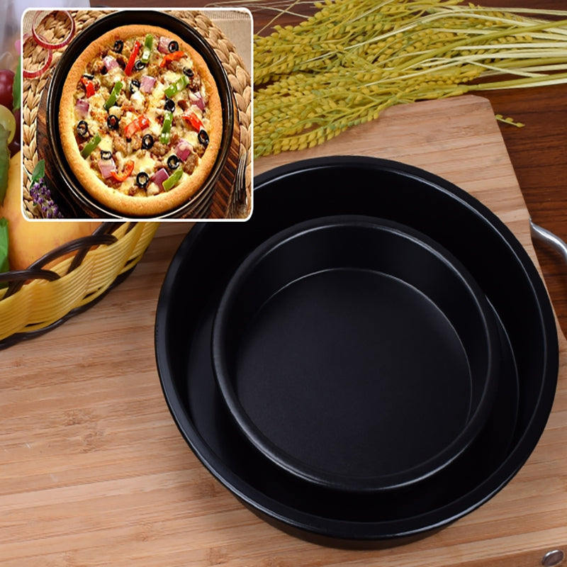 DIHE 9Inch Carbon Steel Pizza Pan One Design Rugged and Durable
