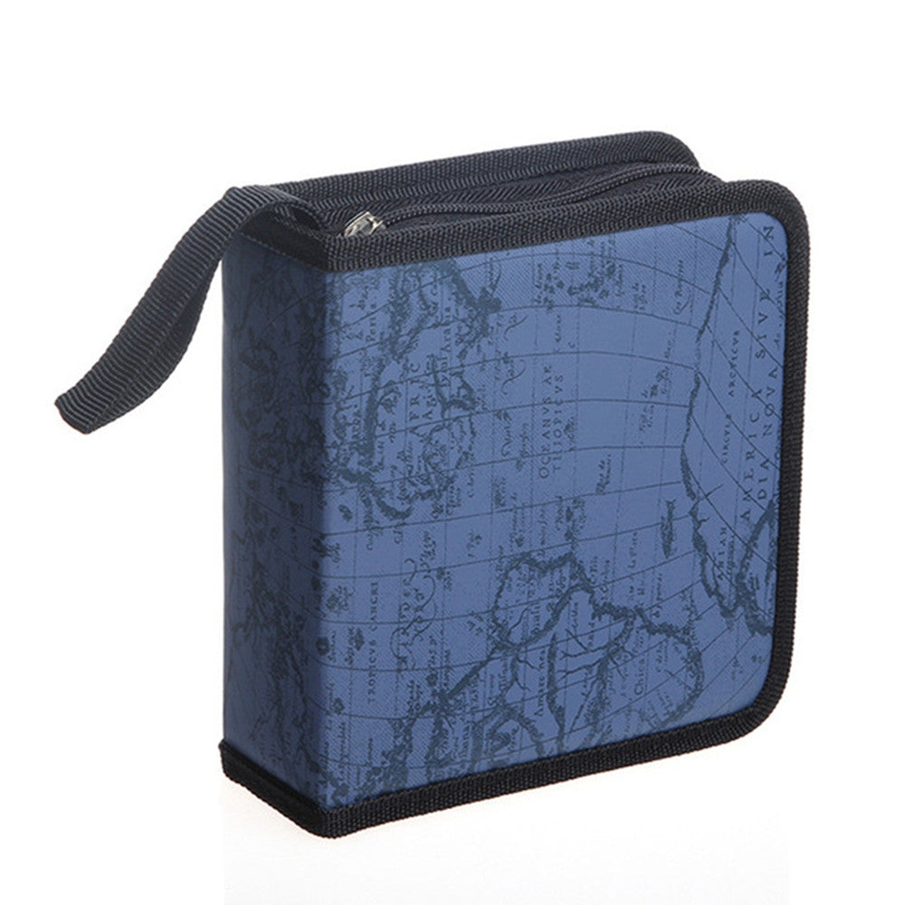 40 CD Disc Storage Holder The Map of the world grain Carry Case Organizer Sleeve Wallet Cover Ba...