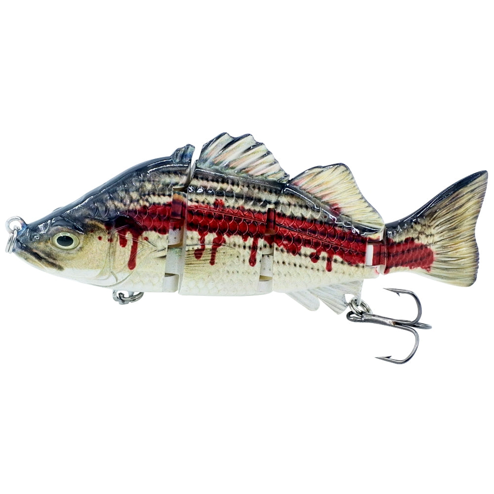 ABS Material 4 Section Swimbait Hard Multi Jointed Fishing Lure Bait for Bass Trout Fishing