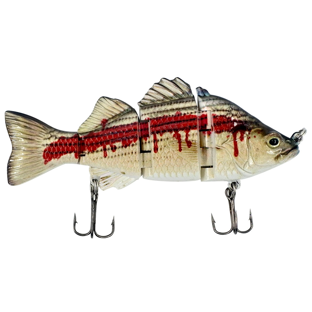 ABS Material 4 Section Swimbait Hard Multi Jointed Fishing Lure Bait for Bass Trout Fishing