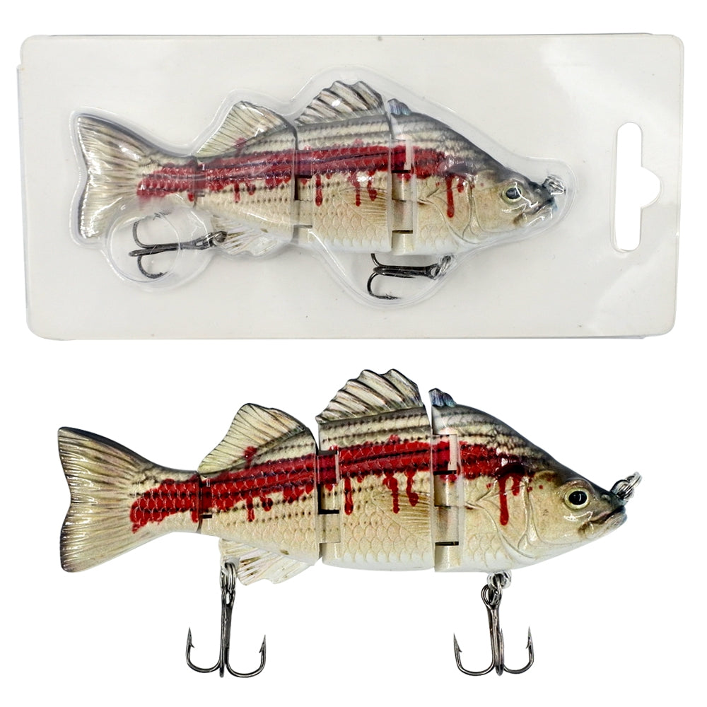 ABS Material 4 Section Swimbait Hard Multi Jointed Fishing Lure Bait for Bass Trout Fishing