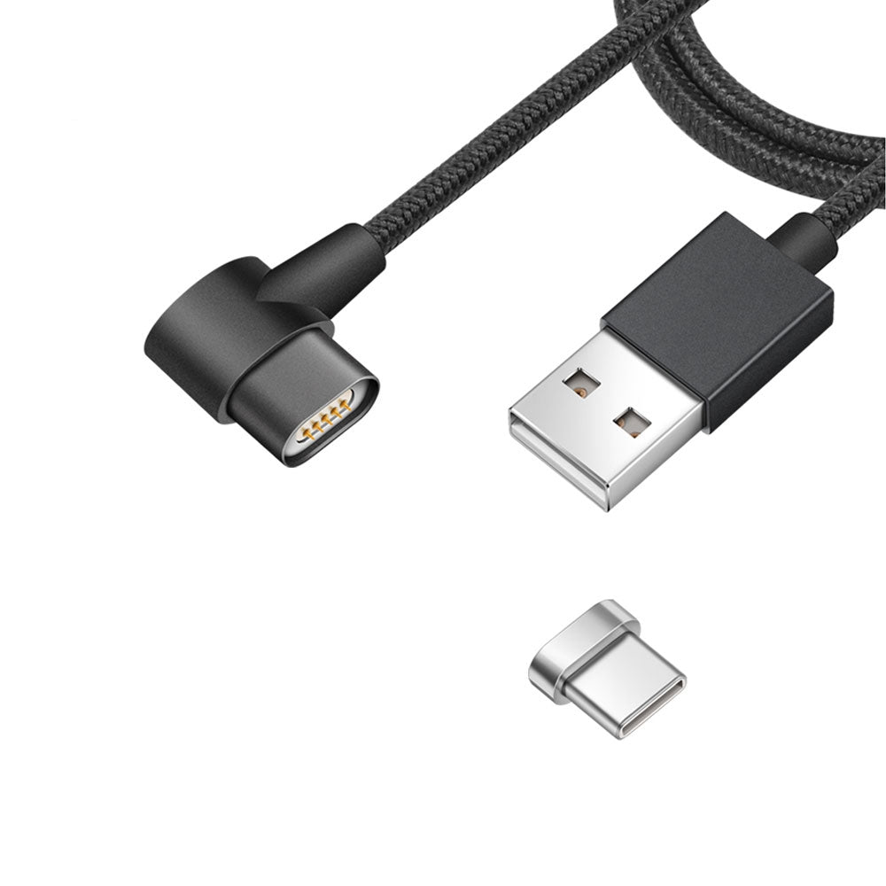 Black Nylon Braided Strong Magnetic Type-C USB Charging Data Cable