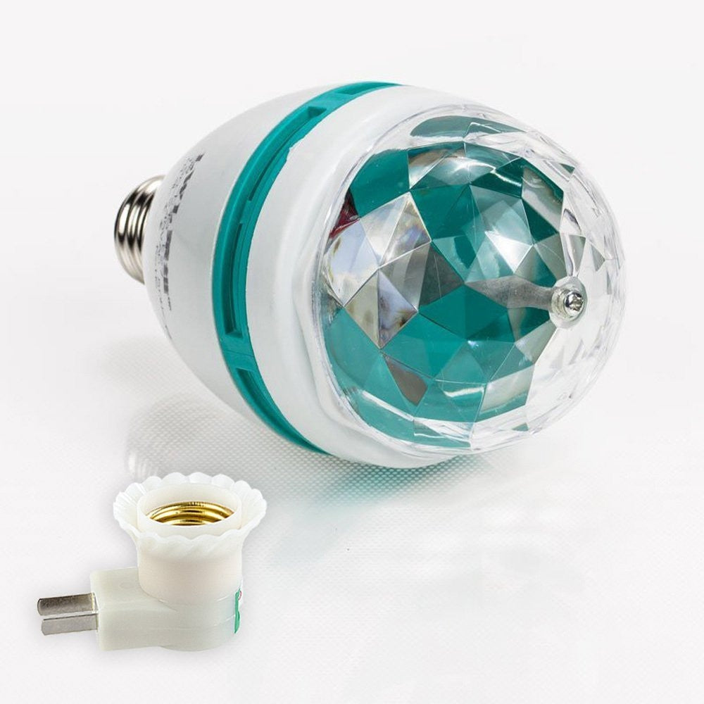 5PCS LED Rotating Disco Light RGB Bulb with E27 3W Screw Base Party Bulb