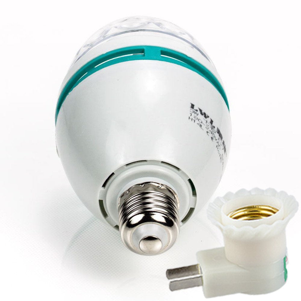 5PCS LED Rotating Disco Light RGB Bulb with E27 3W Screw Base Party Bulb
