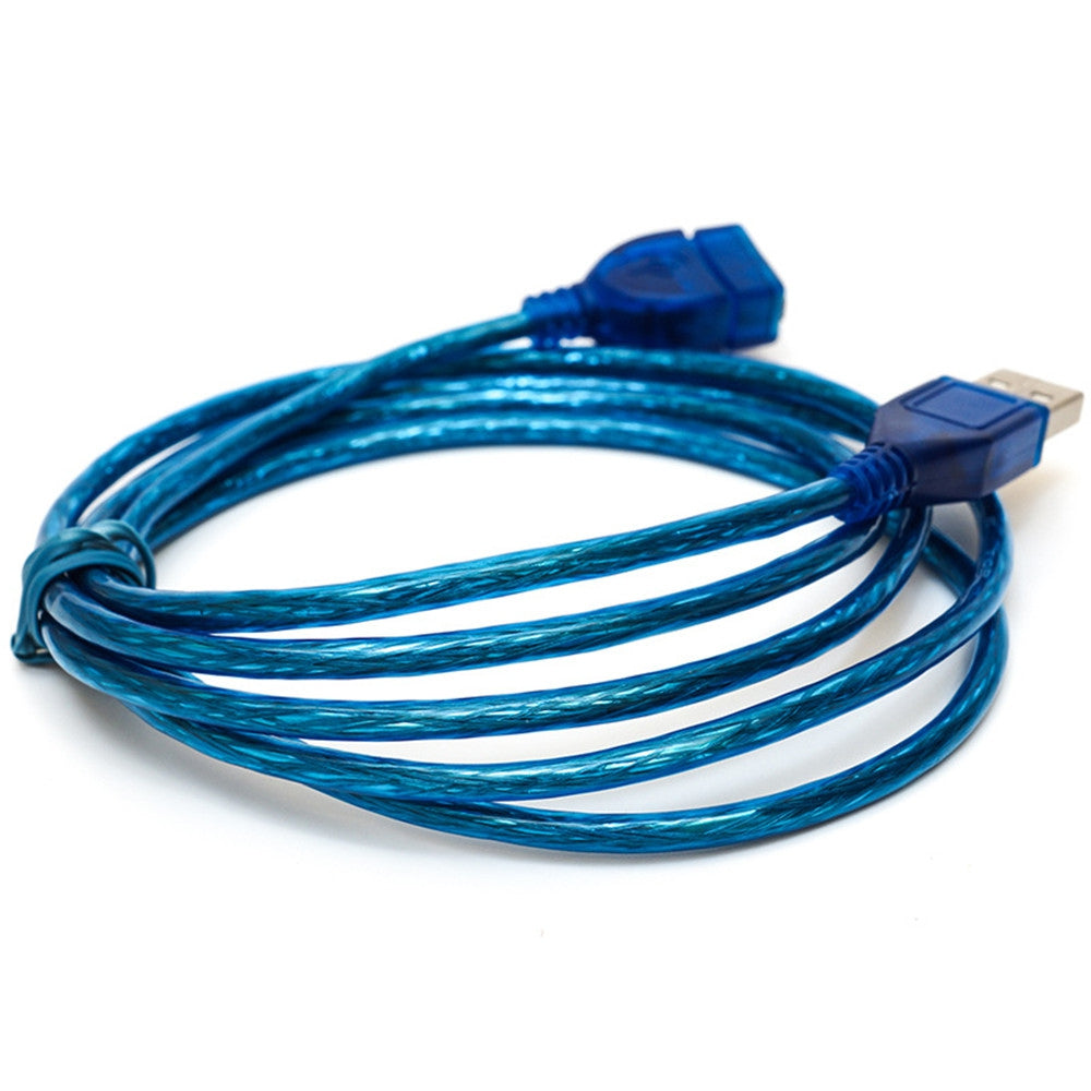 Blue 1m USB 2.0 Extension Cable Male to Female for Computer Extension