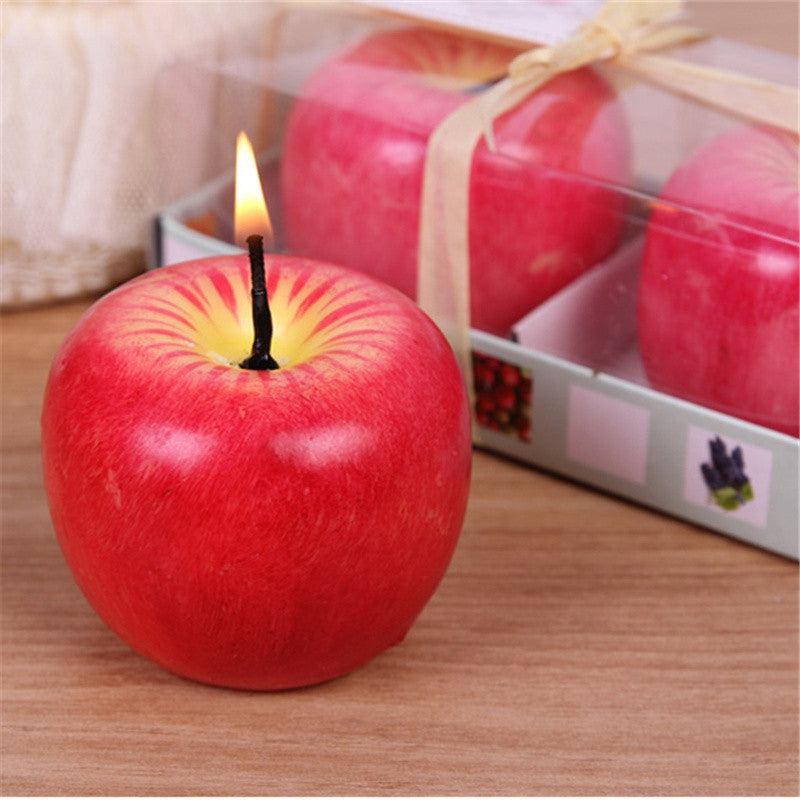 6cm Christmas Apple Candle For Christmas Decorations