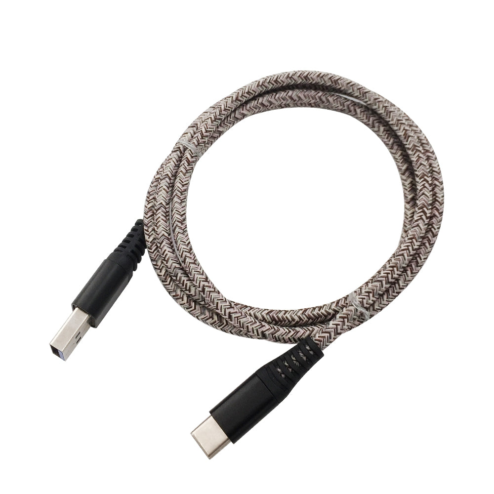 1METER Nylon Type-C USB Cable Output 2.4A Fast Charge Wire