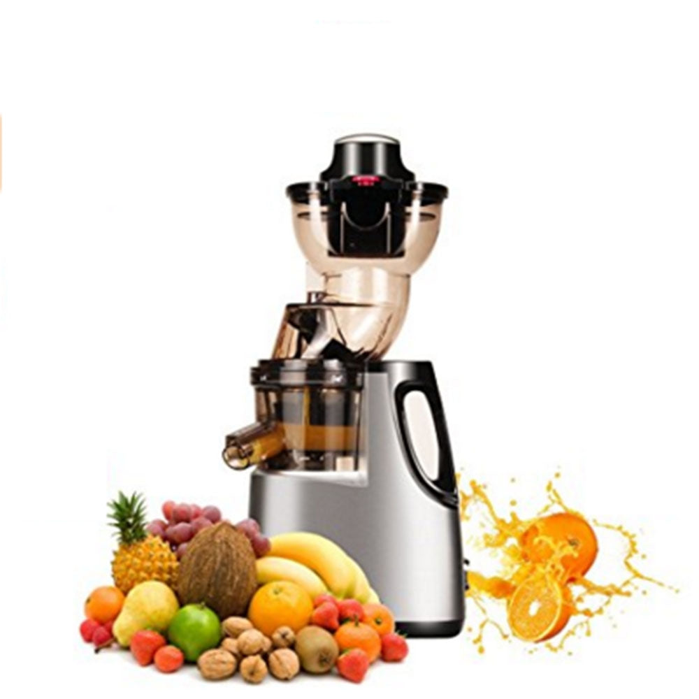 250W Vertical Masticating Cold Press Juicer 37RPMs Wide Chute Anti-oxidation Juice Extractor