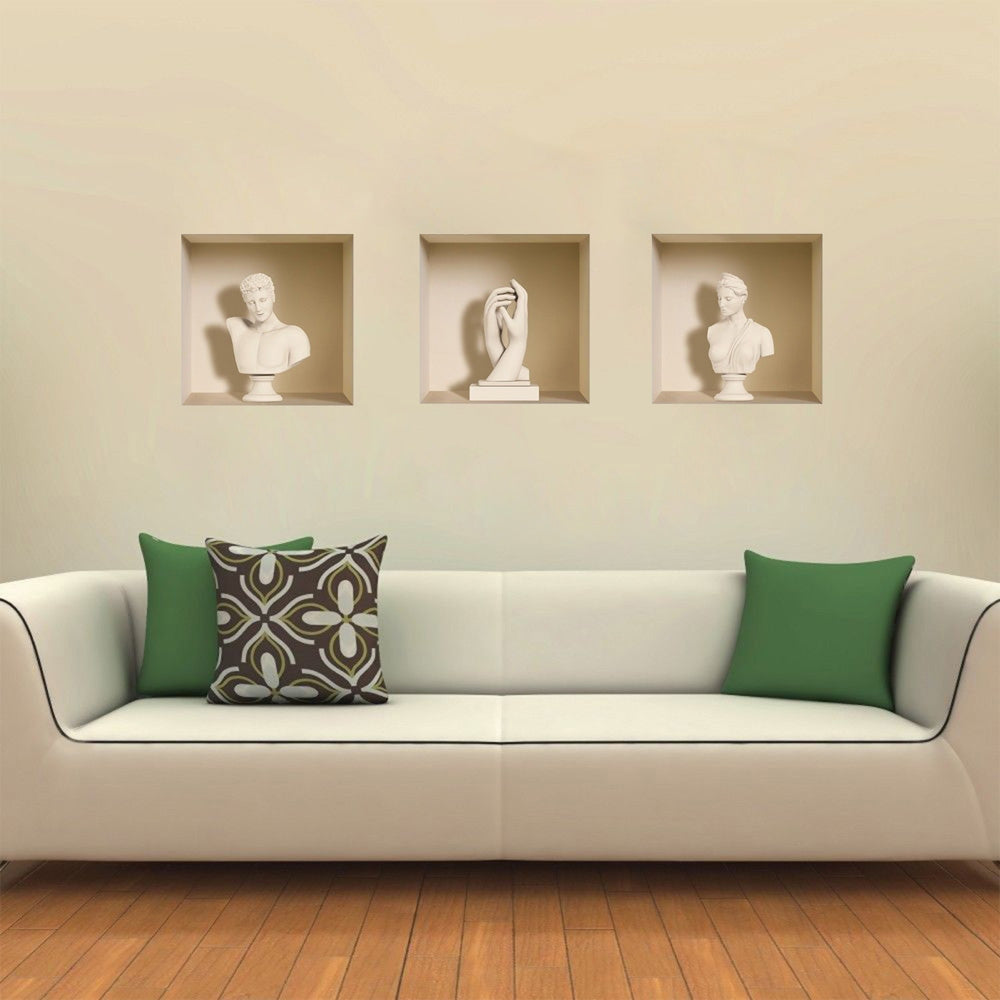 3D Wall Sticker Art Statues Creative Decorations XQ100015