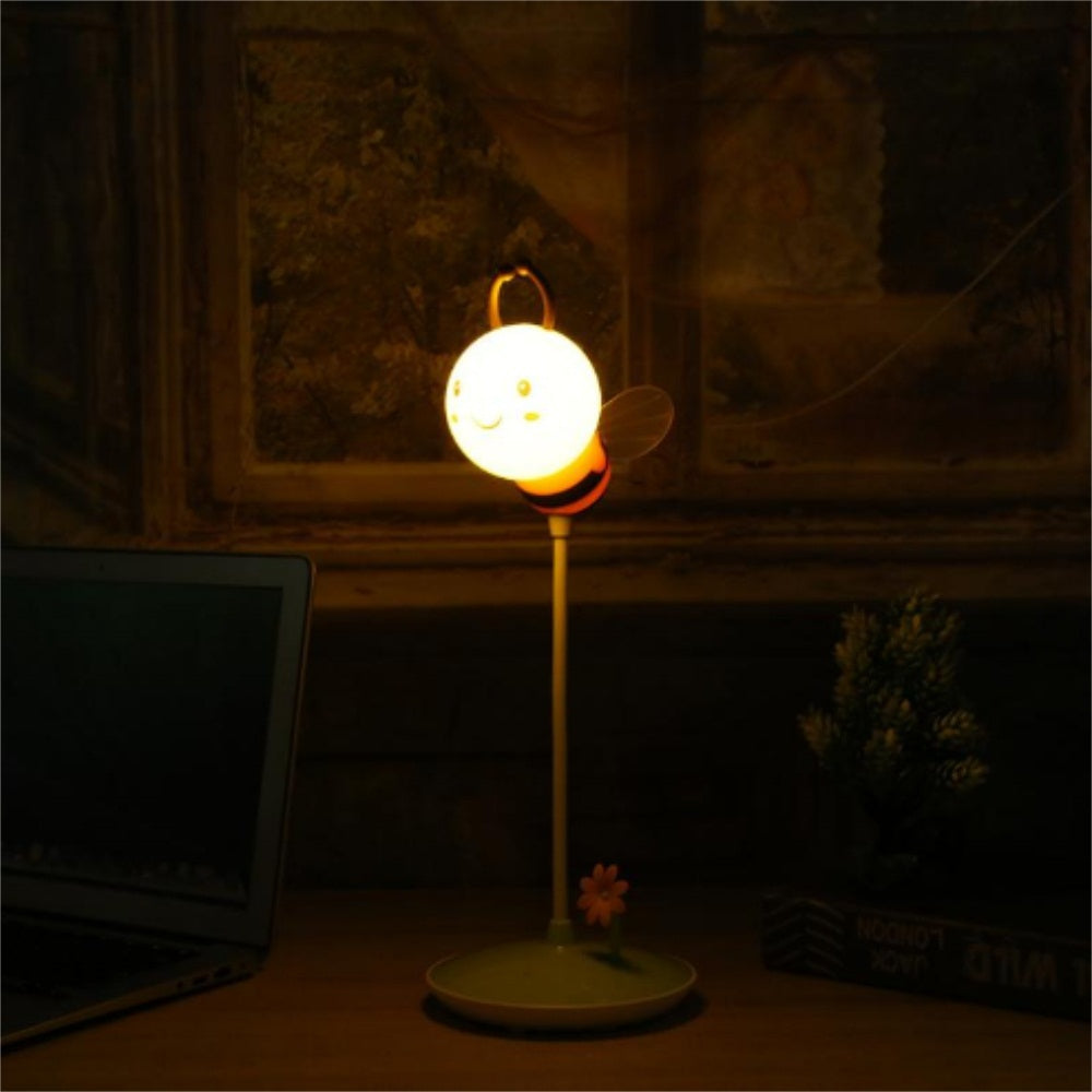 Cartoon Bee LED Lamp USB Charging Touch Dimming Yellow  Light