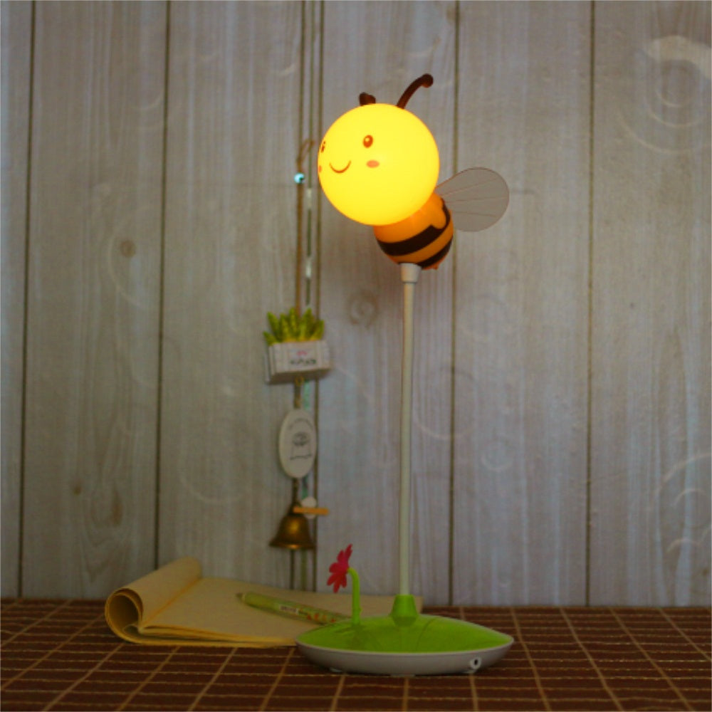 Cartoon Bee LED Lamp USB Charging Touch Dimming Yellow  Light