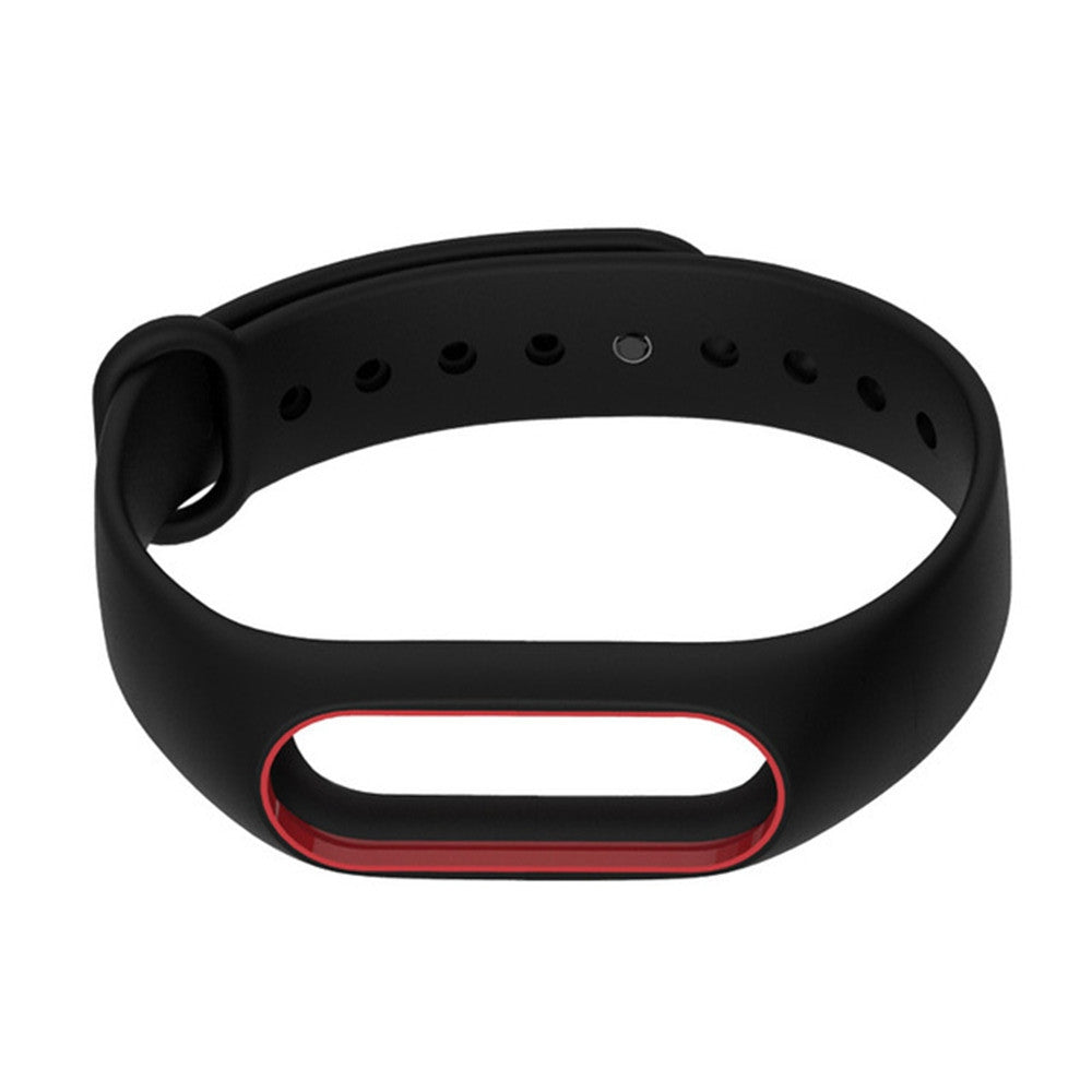 Double Colorful Silicone Wrist Strap Bracelet Replacement Watchband for Original Xiaomi Mi Band ...