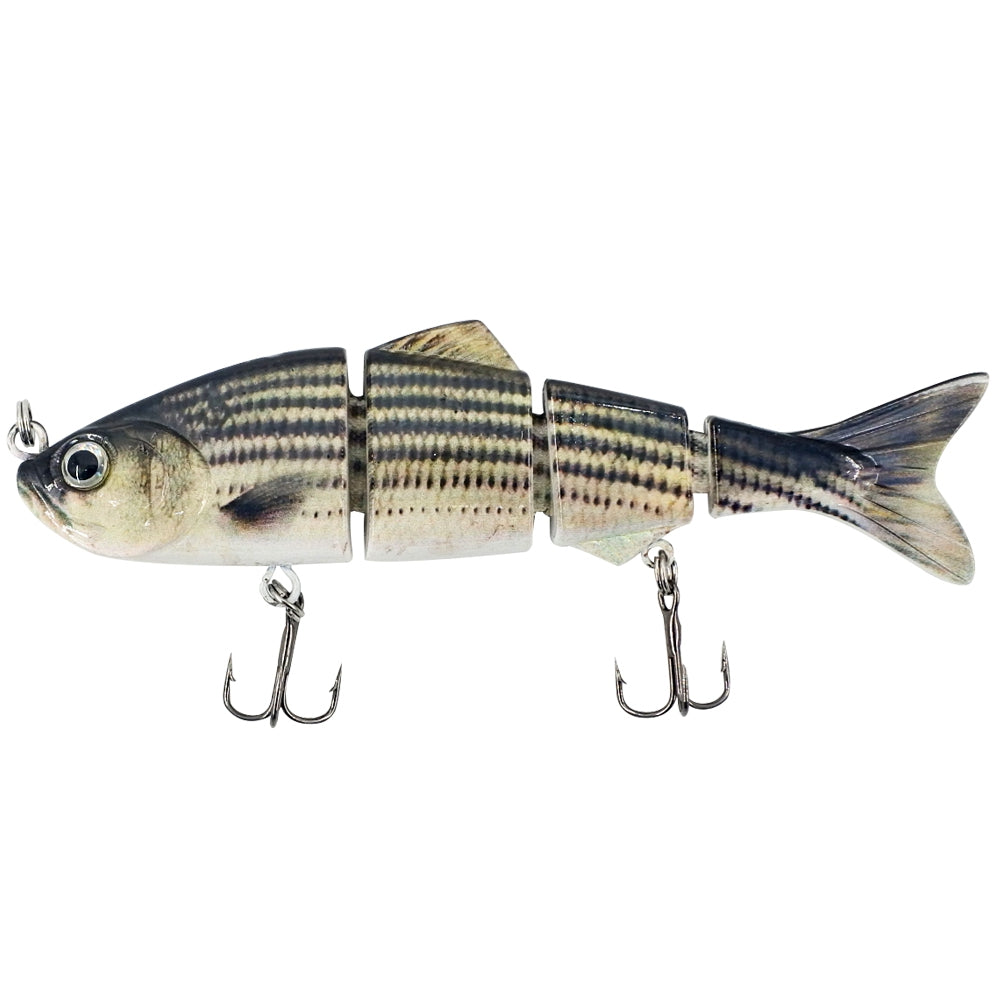 4 Section ABS Material Swimbait Hard Multi-Jointed Fishing Lure Bait for Bass Trout Fishing