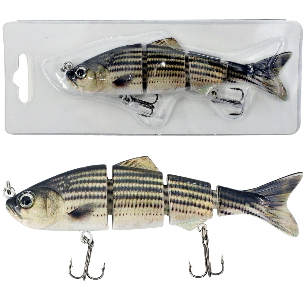 4 Section ABS Material Swimbait Hard Multi-Jointed Fishing Lure Bait for Bass Trout Fishing