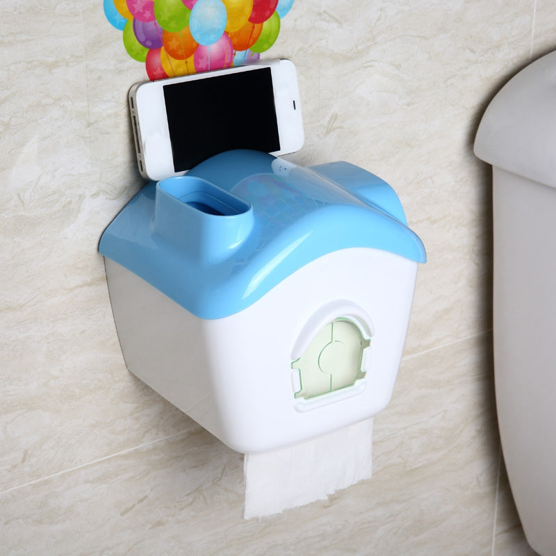 Creative Sucker Bathroom Toilet Tissue Box Waterproof