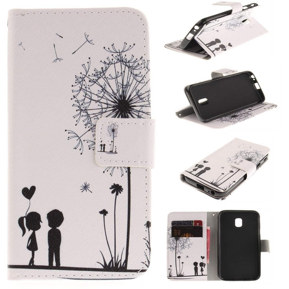 Dandelion Pattern PU+TPU Leather Wallet Case Design with Stand and Card Slots Magnetic Closure f...