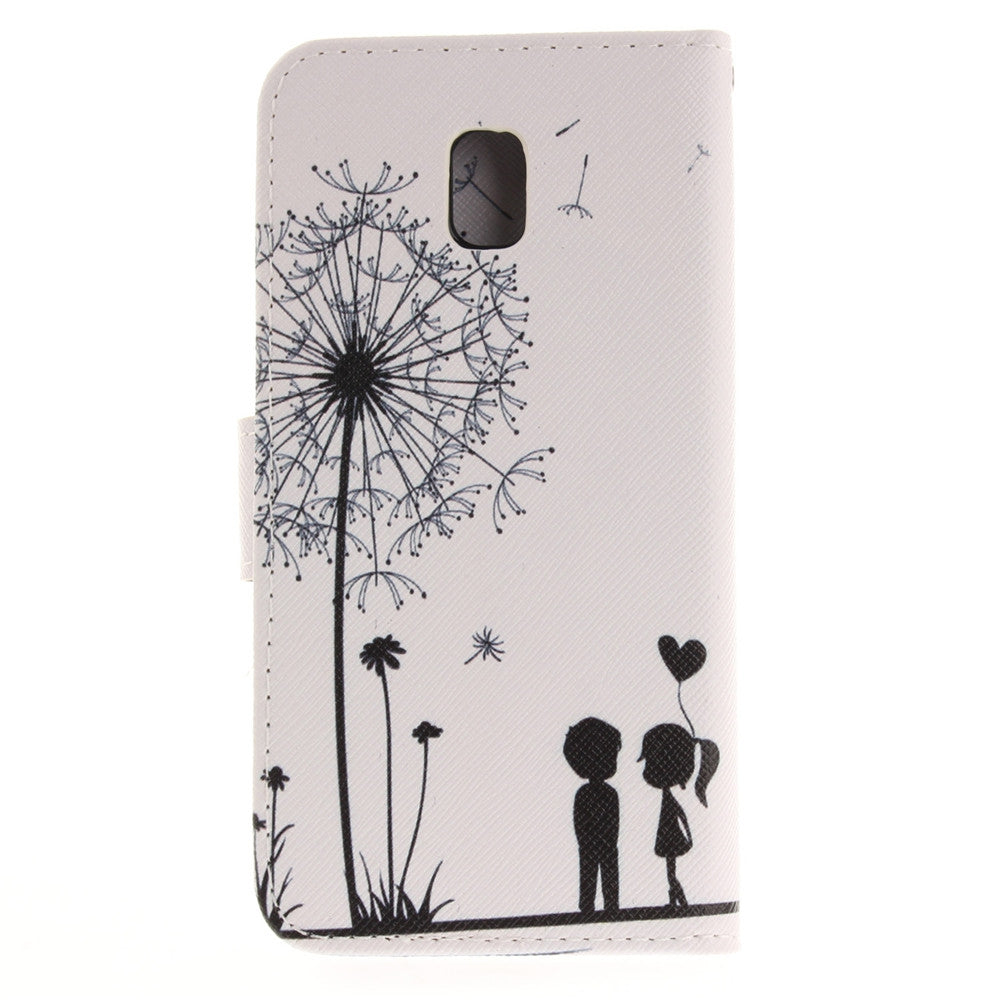 Dandelion Pattern PU+TPU Leather Wallet Case Design with Stand and Card Slots Magnetic Closure f...