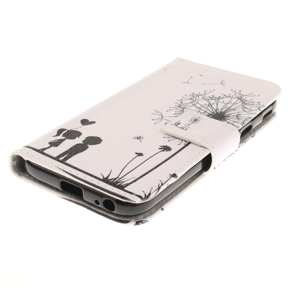 Dandelion Pattern PU+TPU Leather Wallet Case Design with Stand and Card Slots Magnetic Closure f...