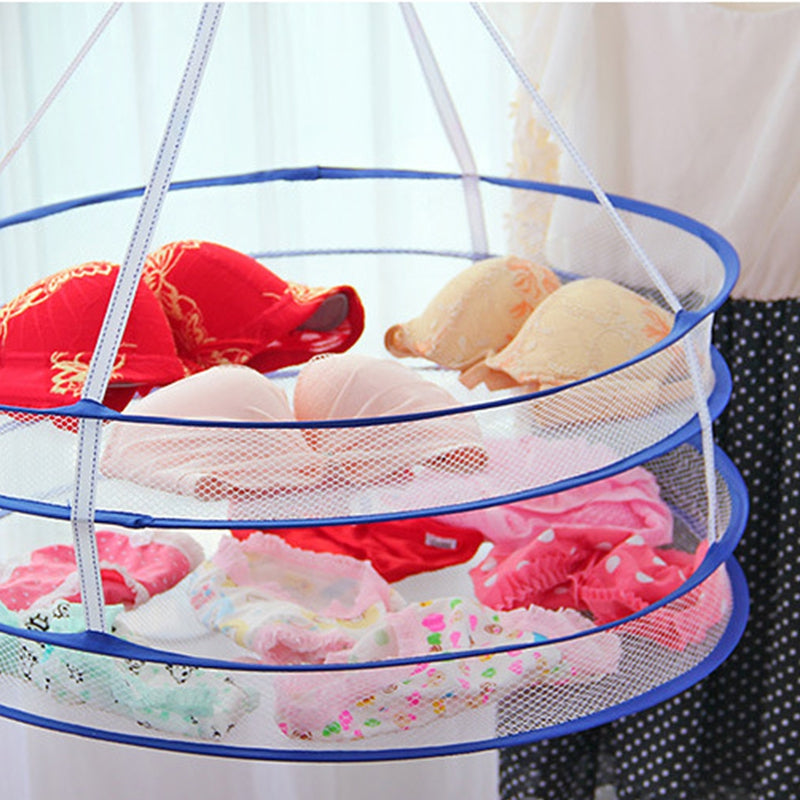 DIHE Clothes Basket Double Fold Bearing Strong Durable Drying Rack