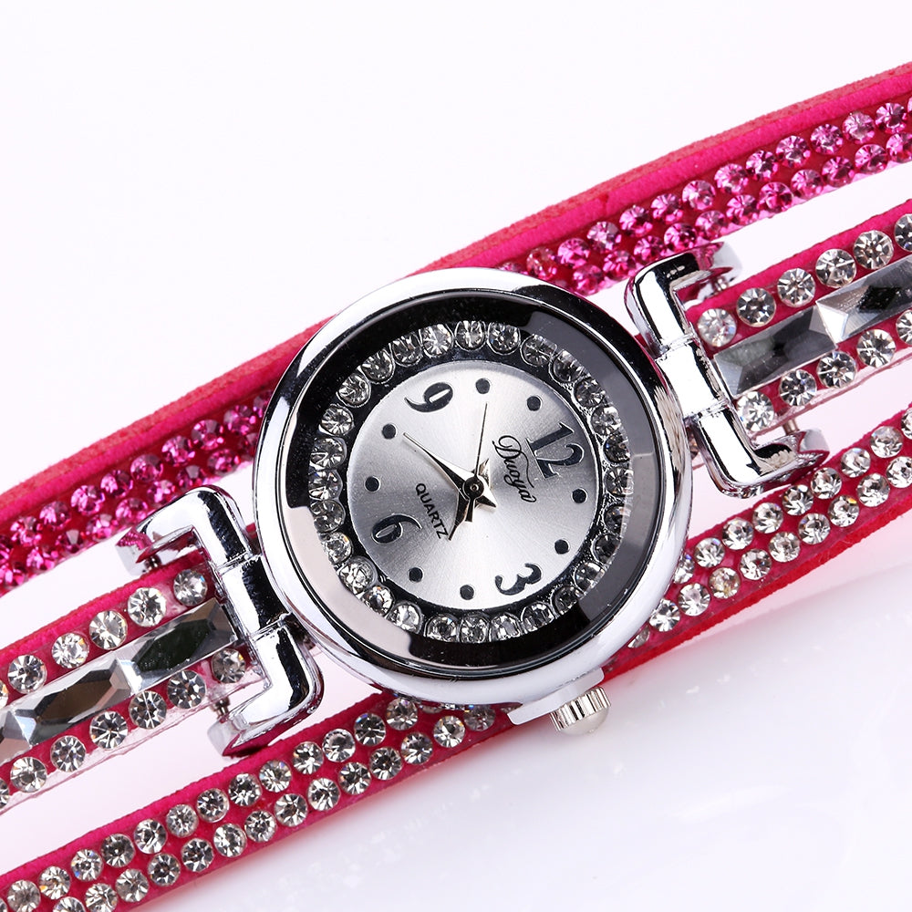 Duoya D136 Fashion Diamond Watch Ladies Circle Watch Quartz Watch