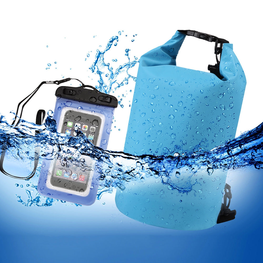 10L Waterproof Gear Storing Dry Bag and Floating Waterproof Phone Case for Swimming Kayaking Raf...