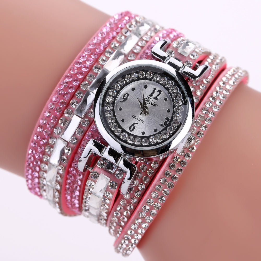 Duoya D136 Fashion Diamond Watch Ladies Circle Watch Quartz Watch