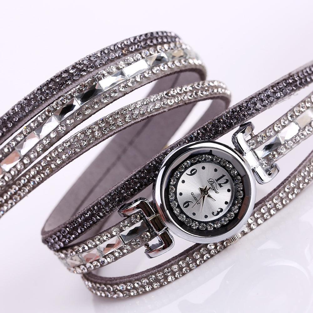 Duoya D136 Fashion Diamond Watch Ladies Circle Watch Quartz Watch