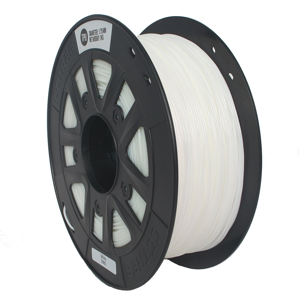 CCTREE 1.75mm TPU Flexible 3D Printer Filament White for Creality CR-10S Anet A8