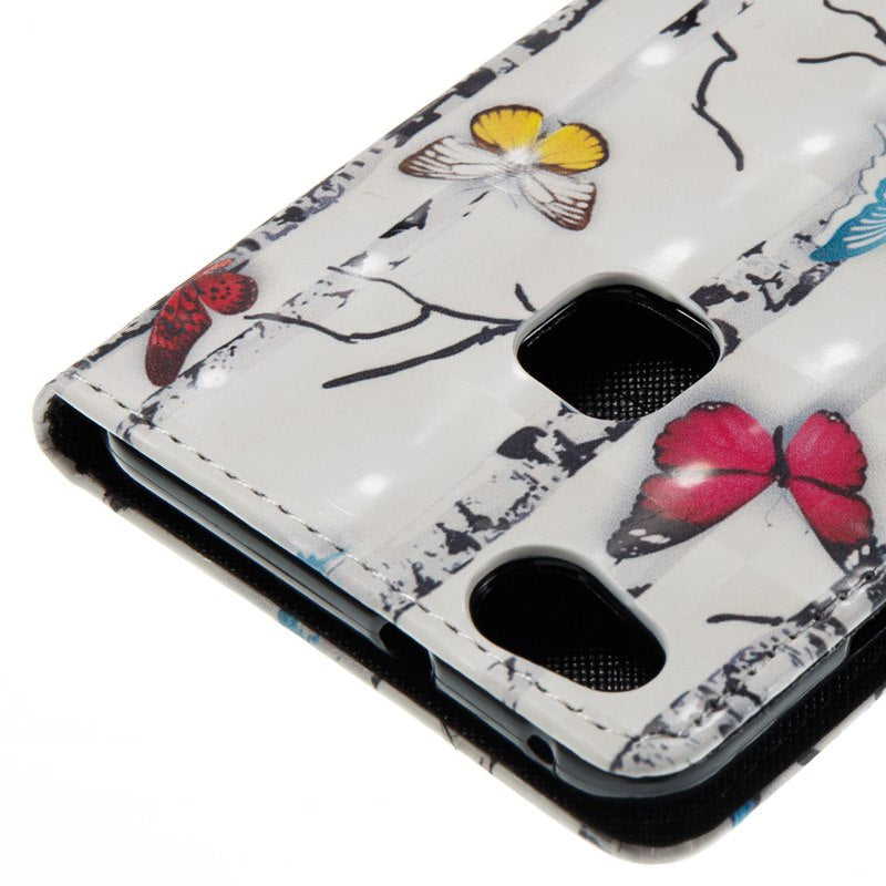 Butterflies 3D Painted Pu Phone Case for Huawei P10 Lite