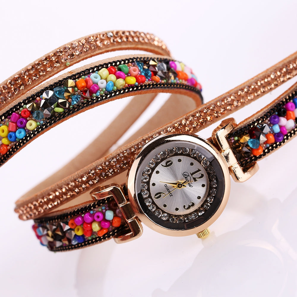 Duoya D137 Women Circle Watch Ball Casual Fashion Wrist Watch