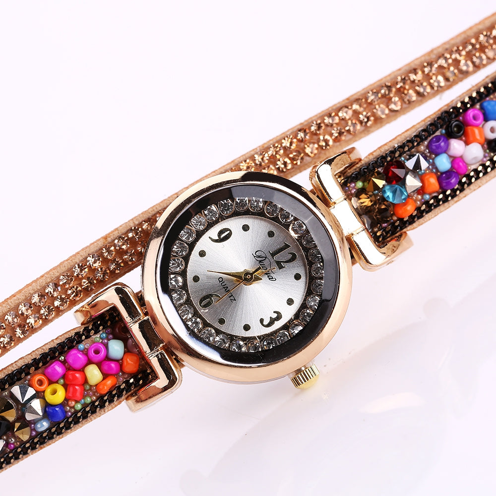 Duoya D137 Women Circle Watch Ball Casual Fashion Wrist Watch