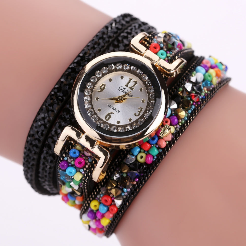 Duoya D137 Women Circle Watch Ball Casual Fashion Wrist Watch