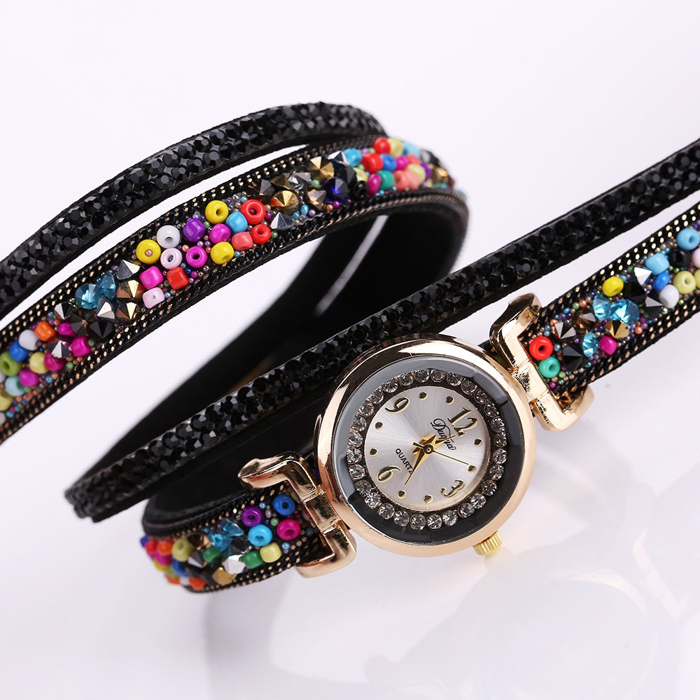 Duoya D137 Women Circle Watch Ball Casual Fashion Wrist Watch